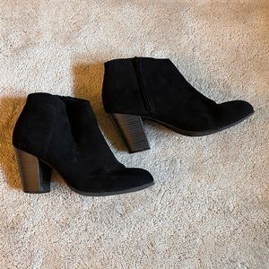 Black Suede Booties